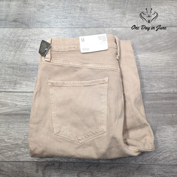 a.n.a High Rise Balloon Jeans Size 14 - Picture 6 of 6